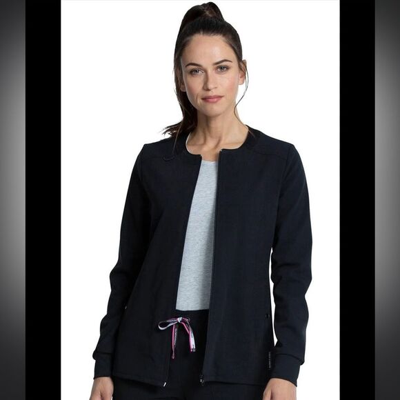 Vince Camuto Women's Zip Front scrub Jacket | Black NWT - Picture 1 of 15